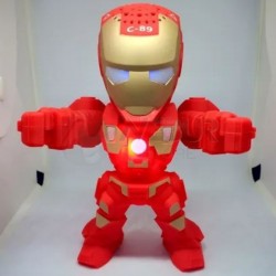 Parlante Bluetooth Iron Man C-89 - Rojo