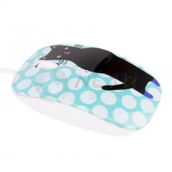 Mouse HALION HA-M853 Cartoon Gatito Negro