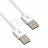 Cable USB Tipo A 2.0, 1 m, macho a macho, blanco