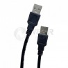 Cable USB Tipo A 2.0, 1.5 m, macho a macho, con filtro