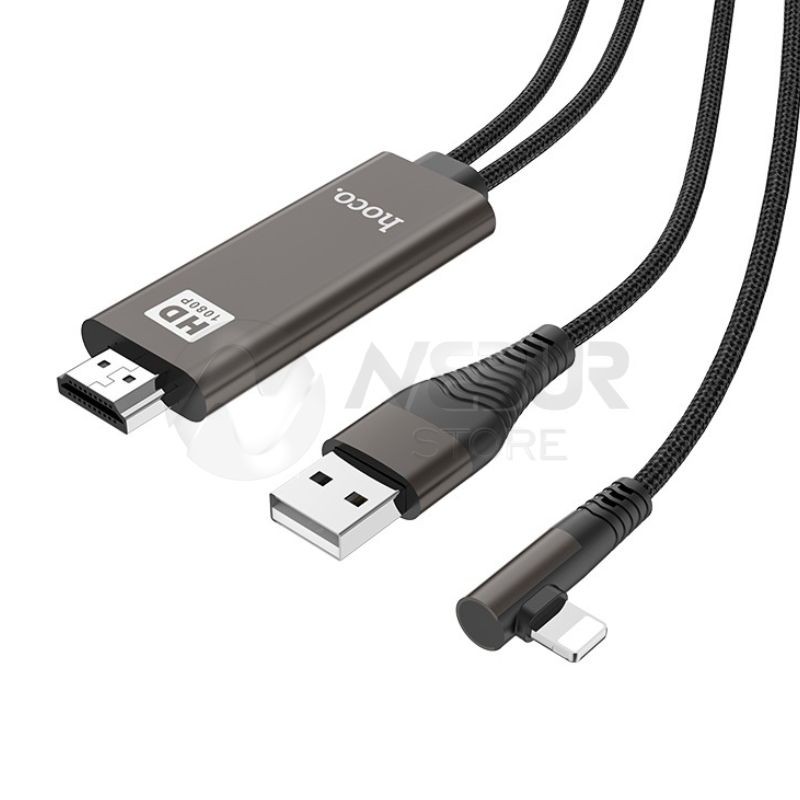 Cable adaptador HOCO Lightning a HDMI UA14 2 m