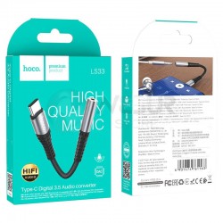 Adaptador audio HOCO LS33 tipo C a jack 3.5 mm