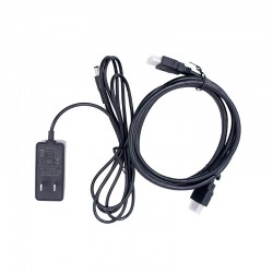 Accesorios del monitor TEROS TE-2130CS: cable HDMI y adaptador de corriente